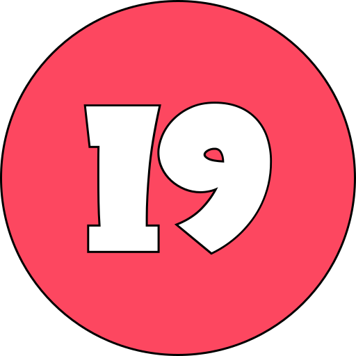 numéro 19 Generic color lineal-color Icône