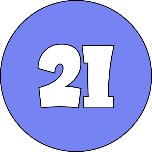 Номер 21 Generic color lineal-color иконка