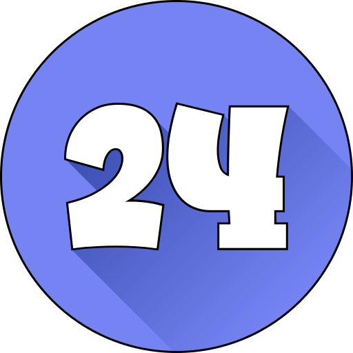 numero 24 Generic gradient lineal-color icona