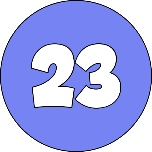 numero 23 Generic color lineal-color icona
