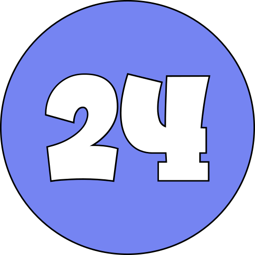 numéro 24 Generic color lineal-color Icône