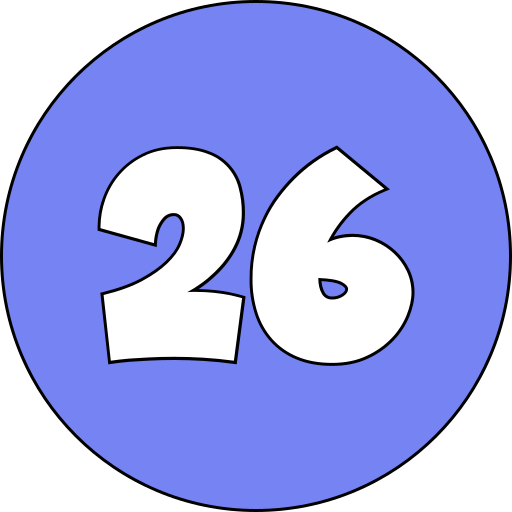 Двадцать шесть Generic color lineal-color иконка