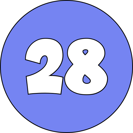 Двадцать восемь Generic color lineal-color иконка