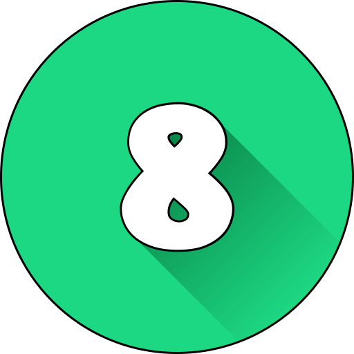 numero 8 Generic gradient lineal-color icona