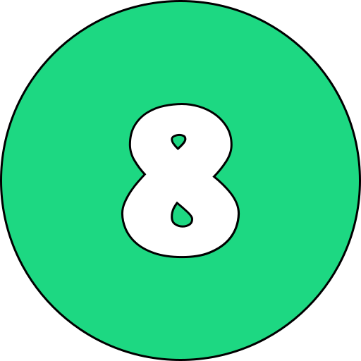 numéro 8 Generic color lineal-color Icône