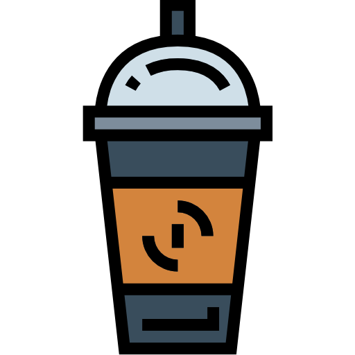 Ice coffee Smalllikeart Lineal Color icon