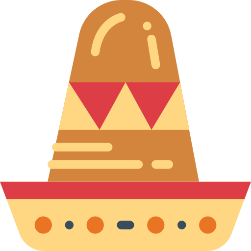 mexicaanse hoed Smalllikeart Flat icoon