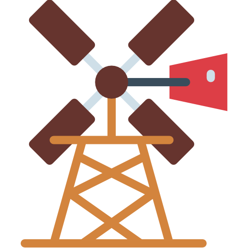 Windmill Smalllikeart Flat icon