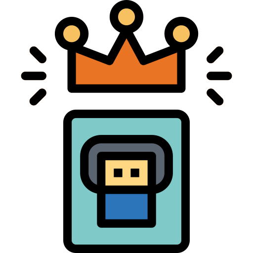 Crown Smalllikeart Lineal Color icon