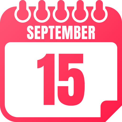 September 15 Generic color fill icon