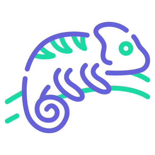 Chameleon Generic color outline icon