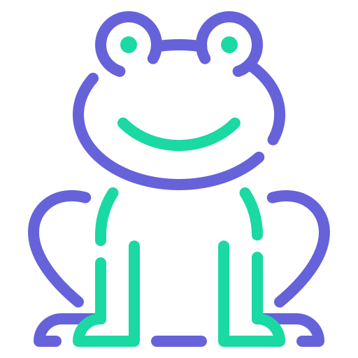 蛙 Generic color outline icon