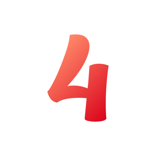 Number 4 Generic gradient fill icon