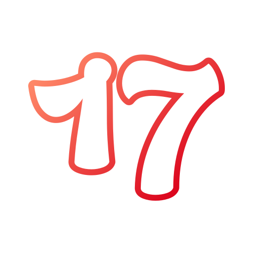 número 17 Generic gradient outline icono