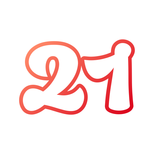 número 21 Generic gradient outline icono