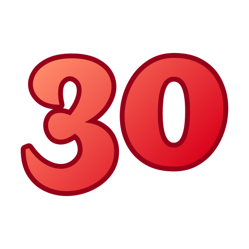 numero 30 Generic gradient lineal-color icono