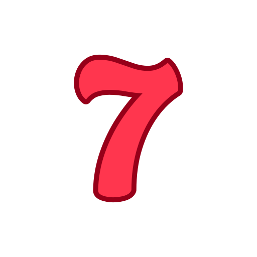 numero 7 Generic color lineal-color icona