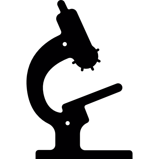 Lab microscope Basic Straight Filled icon