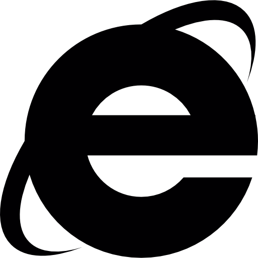 logotipo do internet explorer Basic Straight Filled Ícone