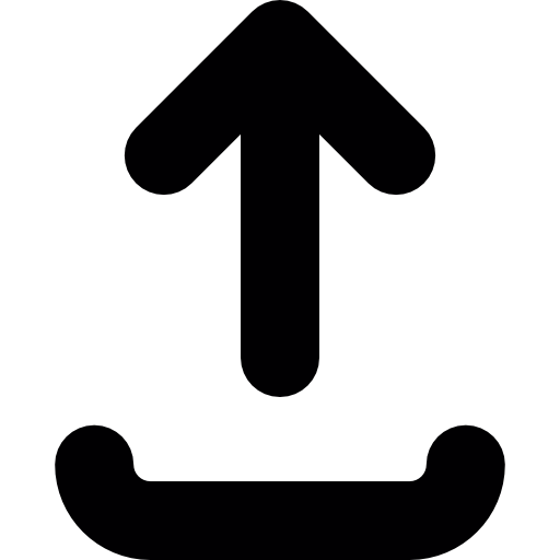 Upload rounded symbol  icon