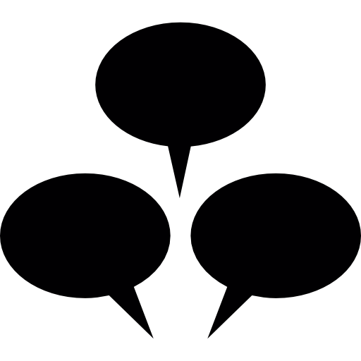 Speech bubbles Basic Straight Filled icon