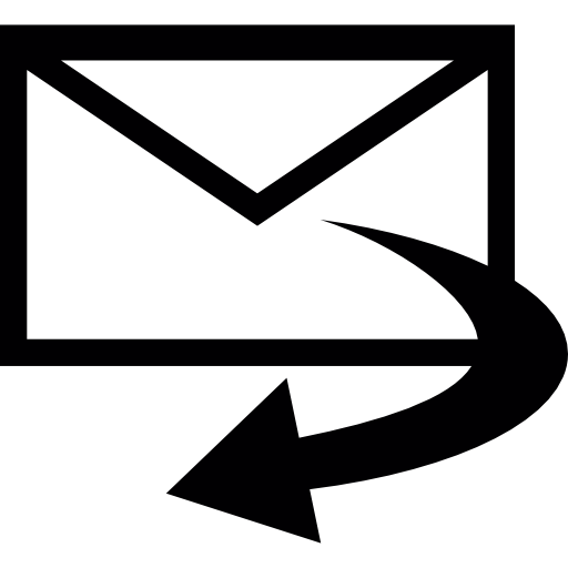 mail di risposta Basic Straight Filled icona