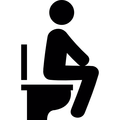 mann sitzt auf der toilette  icon