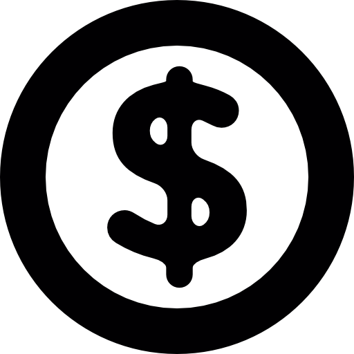 Долларовая монета  иконка