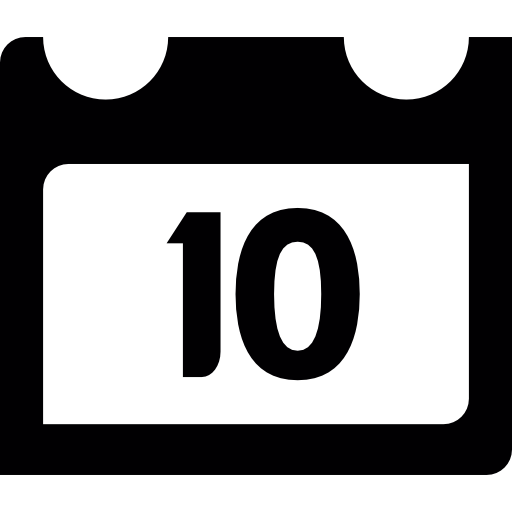 Страница календаря на 10 день  иконка