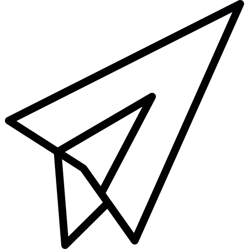 papieren vliegtuig  icoon