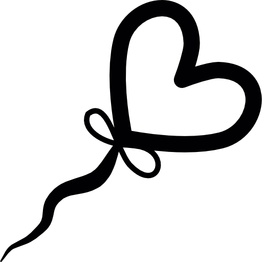 Воздушный шар в форме сердца  иконка