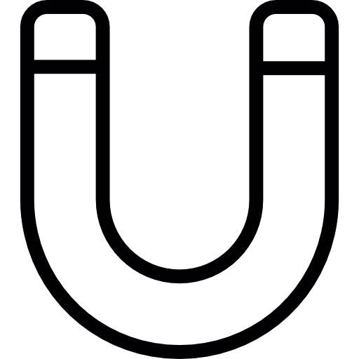 U shaped magnet  icon