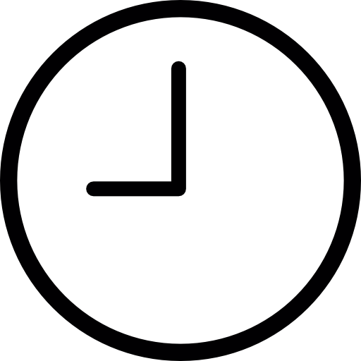 relógio de parede circular  Ícone