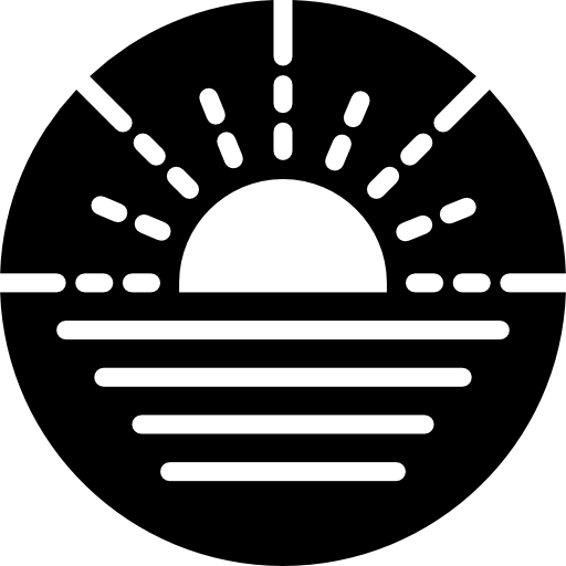 zonsondergang Basic Miscellany Fill icoon