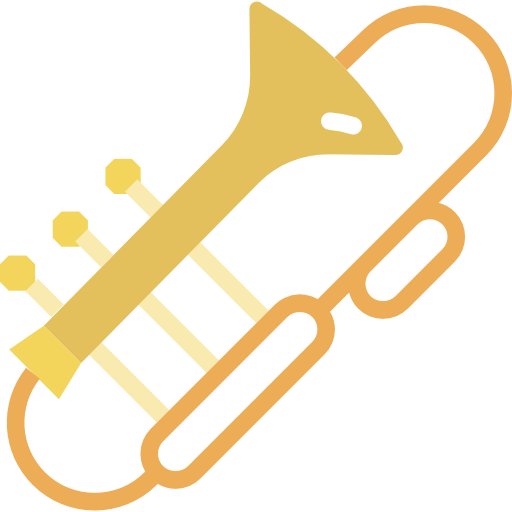 Trombone Basic Miscellany Flat icon