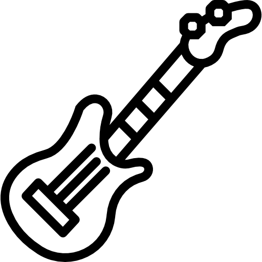 Electric guitar Basic Miscellany Lineal icon