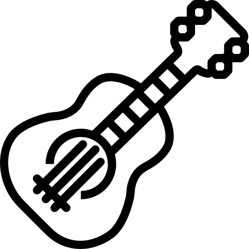 gitara basowa Basic Miscellany Lineal ikona