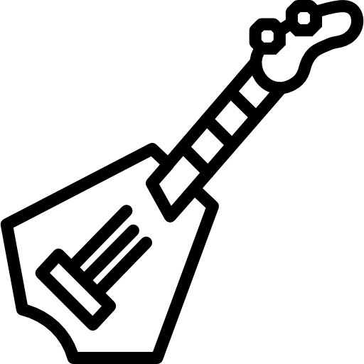 elektrische gitaar Basic Miscellany Lineal icoon