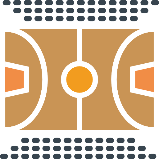 basketbalveld Basic Miscellany Flat icoon