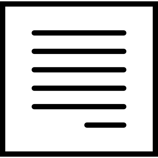 alignement droit Basic Miscellany Lineal Icône