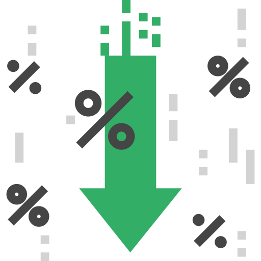 flecha hacia abajo turkkub Flat icono