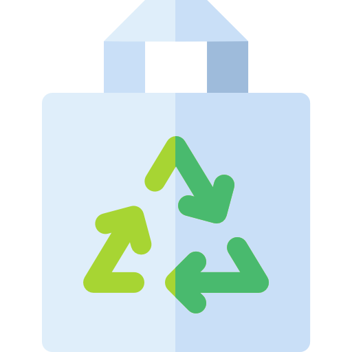recycle zakje Basic Rounded Flat icoon