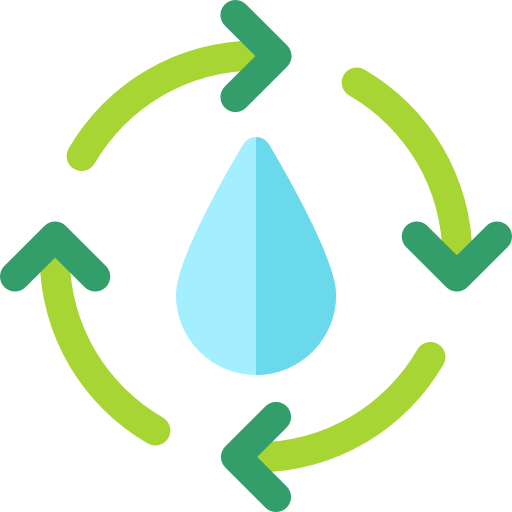 Water cycle Basic Rounded Flat icon