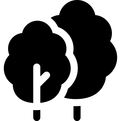 Árboles Basic Rounded Filled icono
