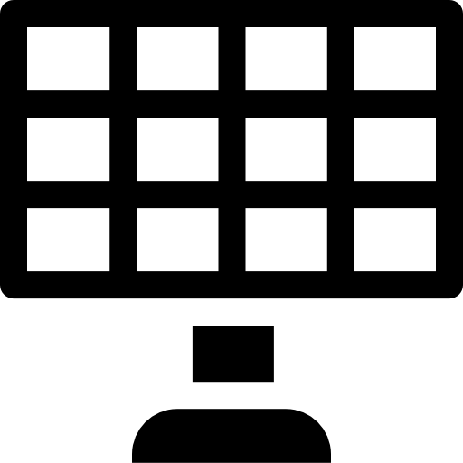 태양 전지 패널 Basic Rounded Filled icon