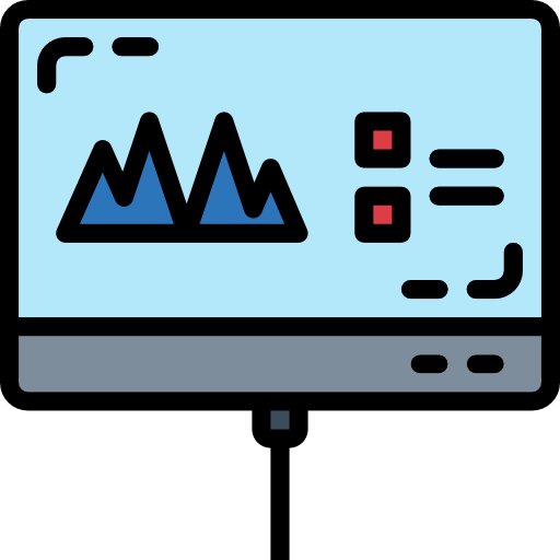 Monitor Smalllikeart Lineal Color icon