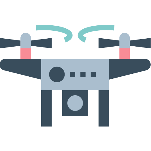 Drone Smalllikeart Flat icon