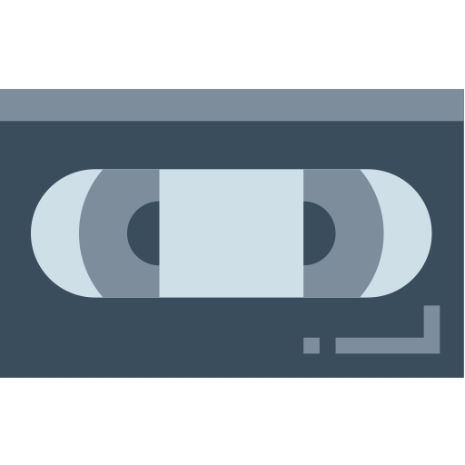 cassette vidéo Smalllikeart Flat Icône
