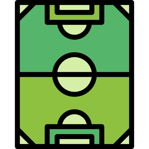 Soccer field Smalllikeart Lineal Color icon