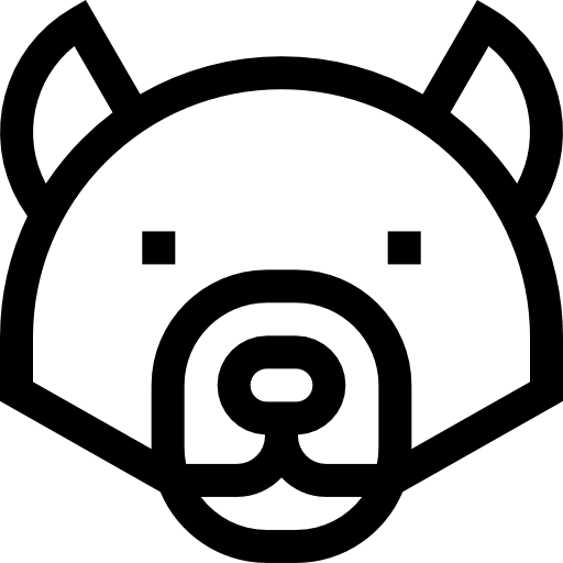 lobo Basic Straight Lineal icono